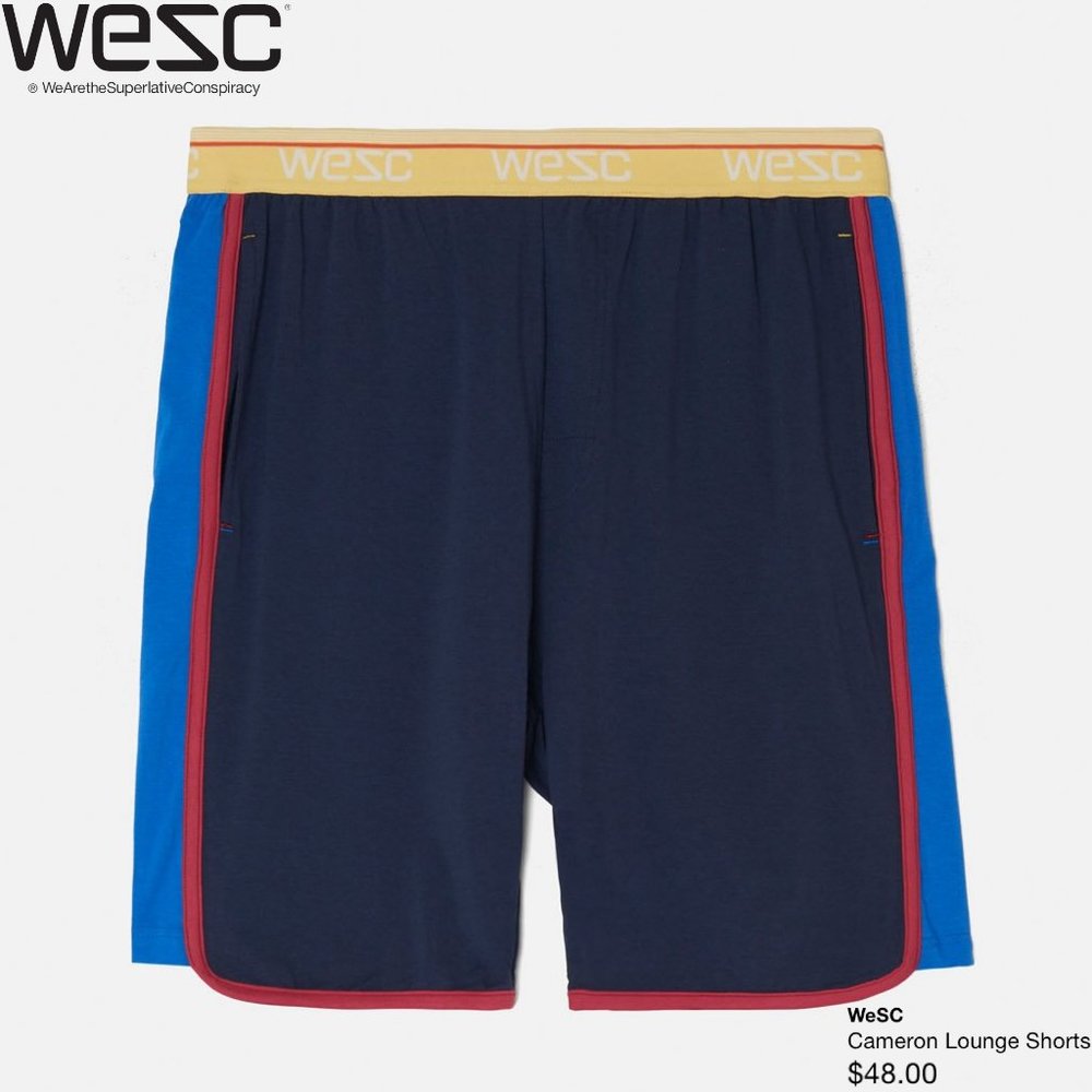 WeSC - ‘Cameron’ Color Block Lounge Shorts (NAVY)